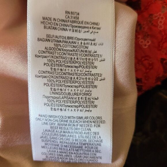 BCBGMaxAzria Dress Vienna Formal Convertible Fit Flare Mini Sequin Netted Red 0 - Picture 15 of 17